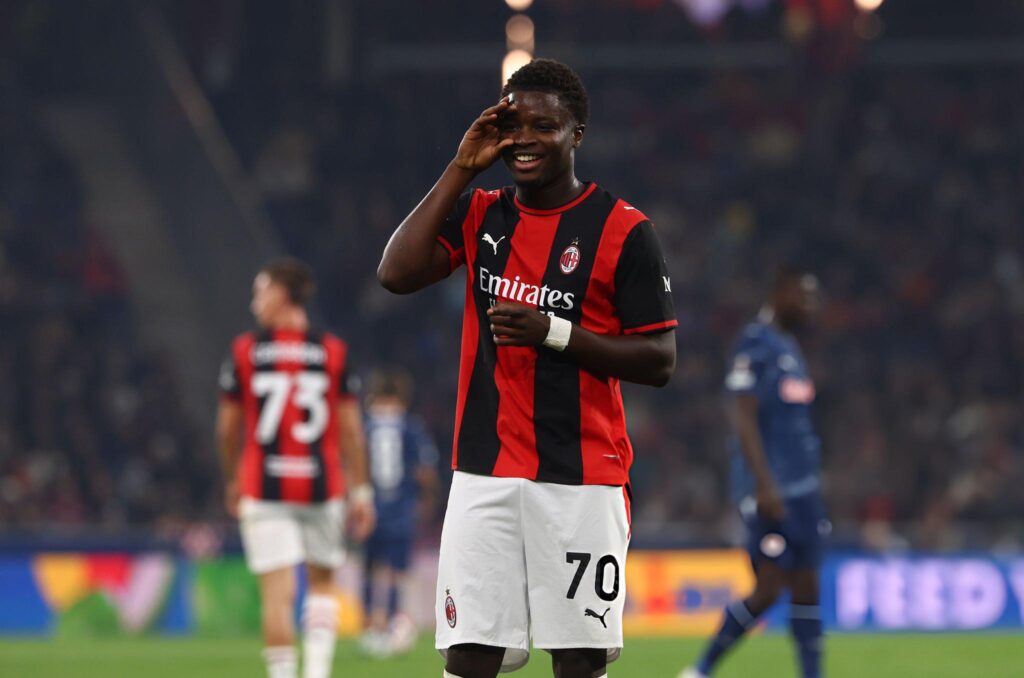 Alphadjo Cisse Celebrates for AC Milan