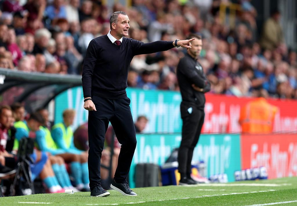 Nicky Hayen Gives Instructions During Burnley's Championship Match